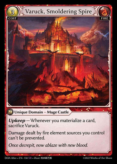 Dawn of Ashes First and Alter Edition, Grand Archive TCG